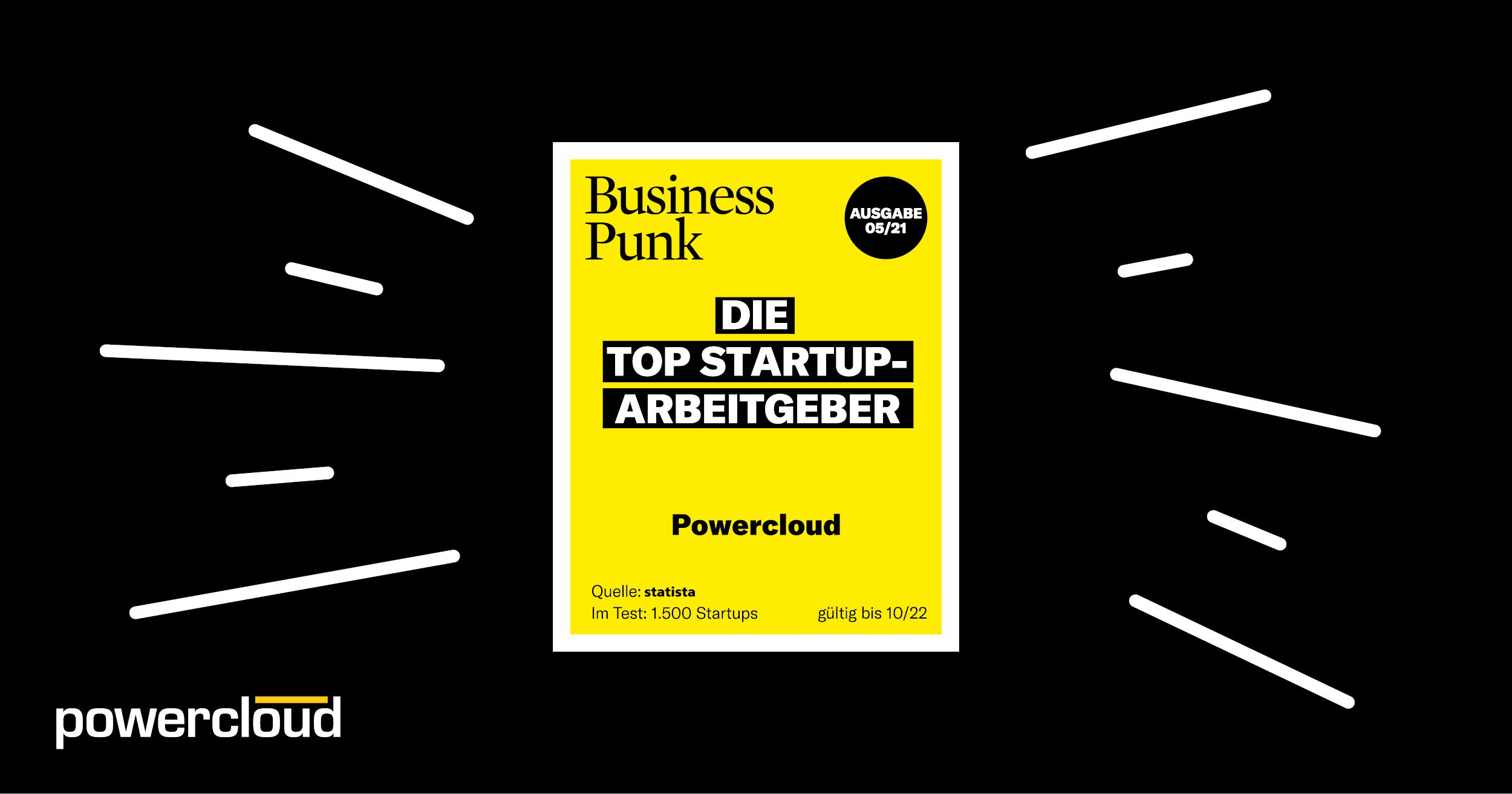 powercloud ist einer der zehn attraktivsten Arbeitgeber unter Deutschlands Software-Start-ups